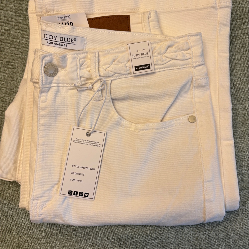 Judy Blue Cream Flare & Wide Leg Jeans
